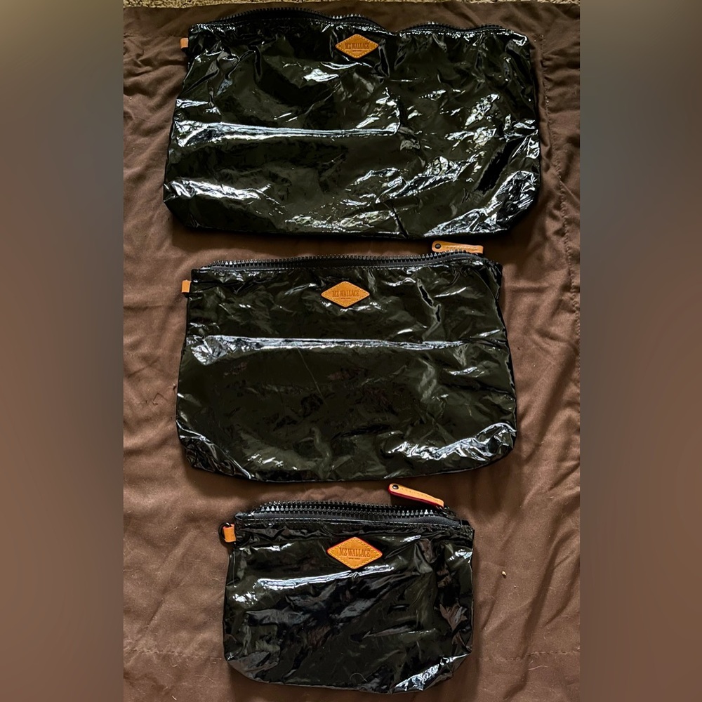 MZ Wallace Metallic Black Bags (3)